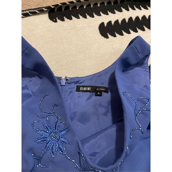 Vintage Rimini beaded maxi sheath 90s party evening gown size 4 - Picture 8 of 9